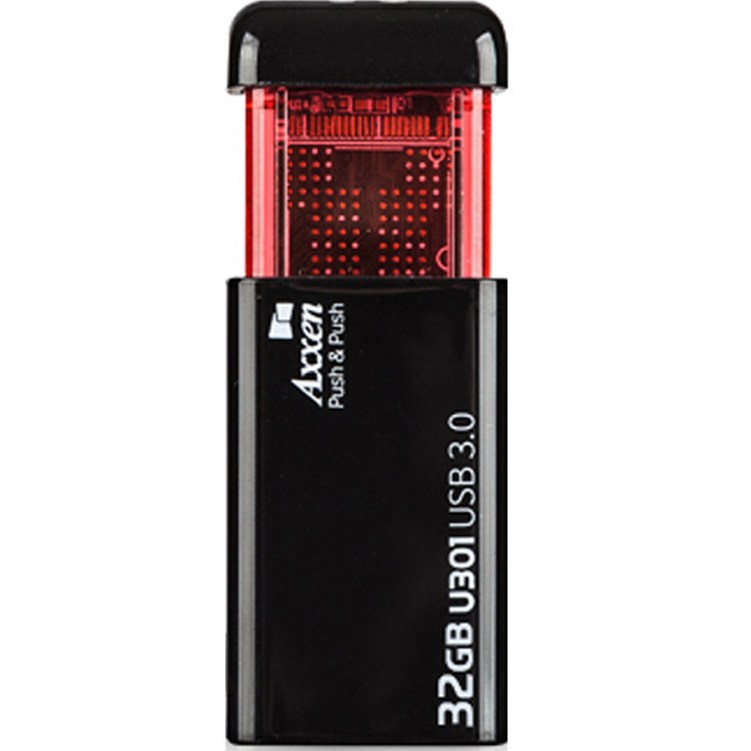 액센 U301 PUSH 초고속 클릭형 USB3.0 메모리, 32GB