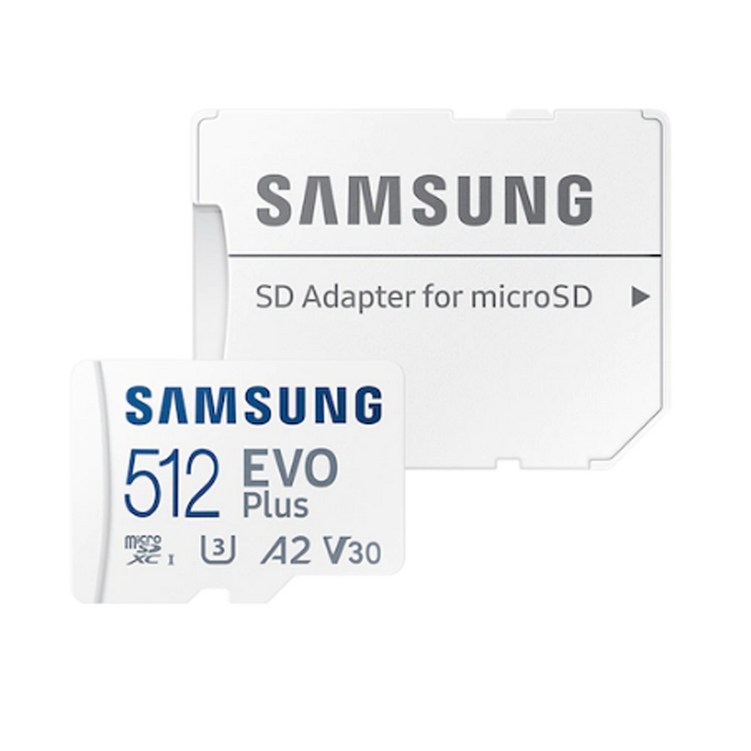 삼성evoplus512 삼성 마이크로 SD카드 512GB 스마트폰 블랙박스 EVO PLUS 외장메모리 512기가