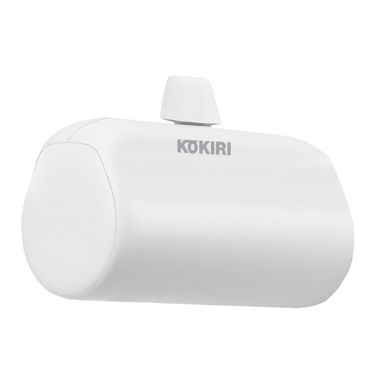 코끼리 PD 고속 C타입 일체형 5000mAh 미니 보조배터리, KPBM5000PC, 화이트