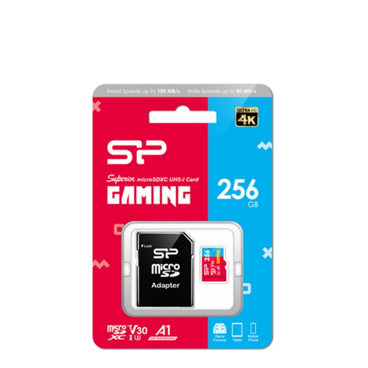 실리콘파워 MicroSD Superior Gaming C10 A1 V30 메모리카드, 256GB - 투데이밈