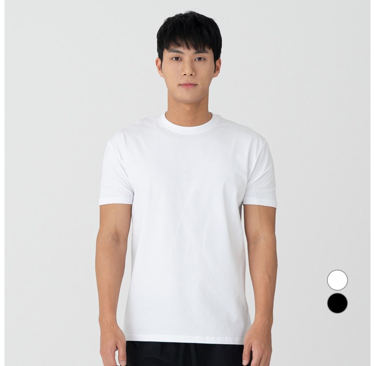 캐럿 남성용 슬림 머슬핏 반팔 티셔츠