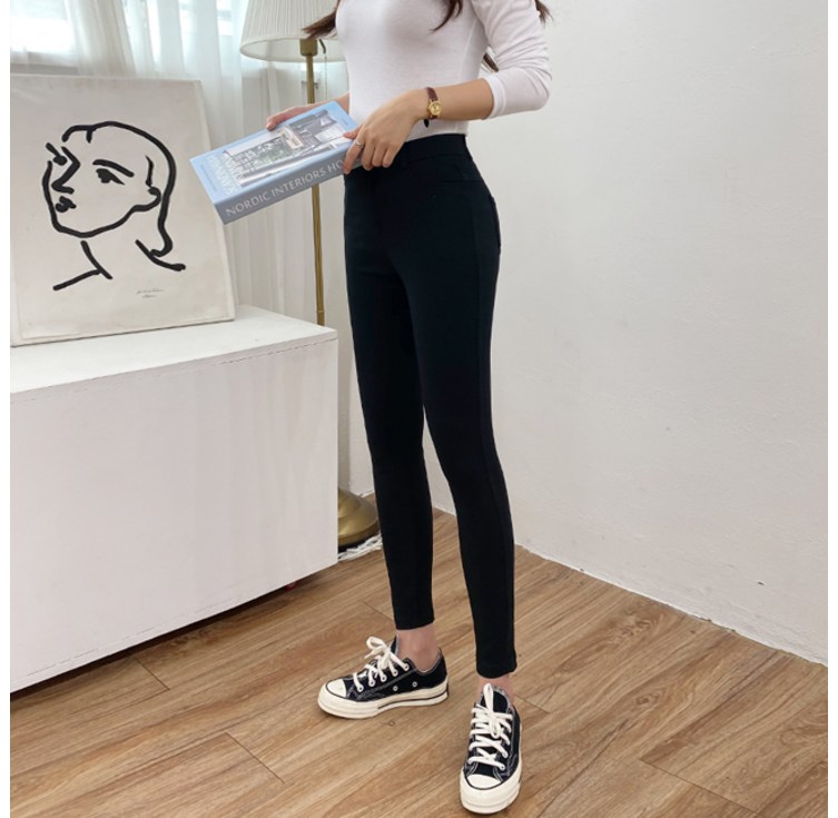가비진 여성용 스판 키작녀 스키니 팬츠 0049