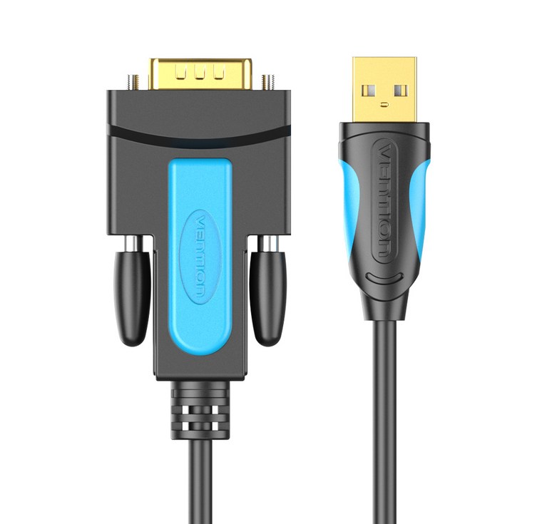 벤션 USB2.0 to RS232 시리얼 변환 컨버터 케이블, 1m, 1개