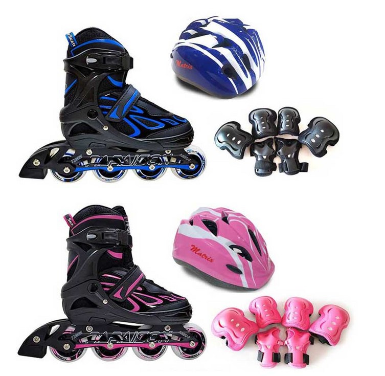 크루저라인 아동인라인 사이즈조절 인라인스케이트 큐브세트 인라인＋헬멧＋보호대, 1개