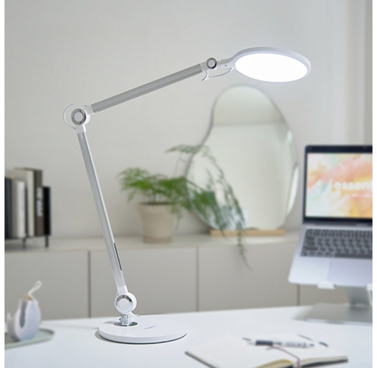 태니 LED 스탠드 플리커프리 블루라이트 차단, 우유니 화이트 태니 LED 스탠드 플리커프리 블루라이트 차단, 우유니 화이트