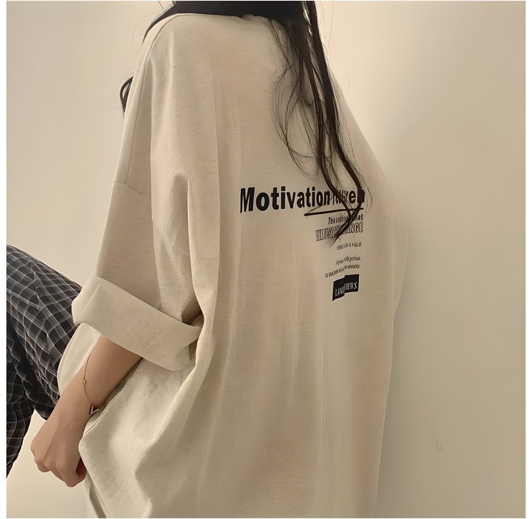 오드아이 오버핏 프린팅 반팔티셔츠 모던 심플 트렌디 디자인 레터링 여리핏 반팔티