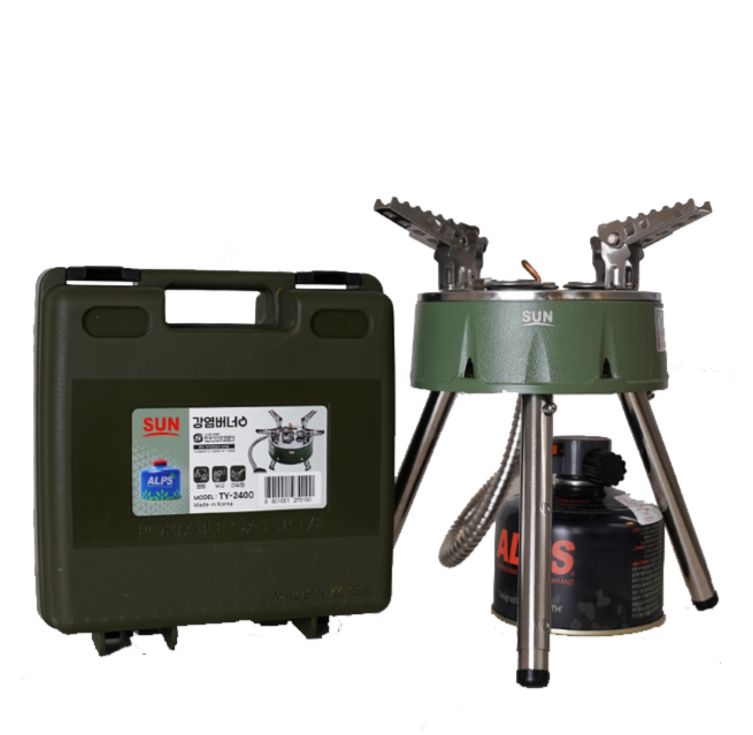 썬연료 초고화력 그리들버너 캠핑 이소 가스 강염버너 TY2400, 1개, 밀리터리