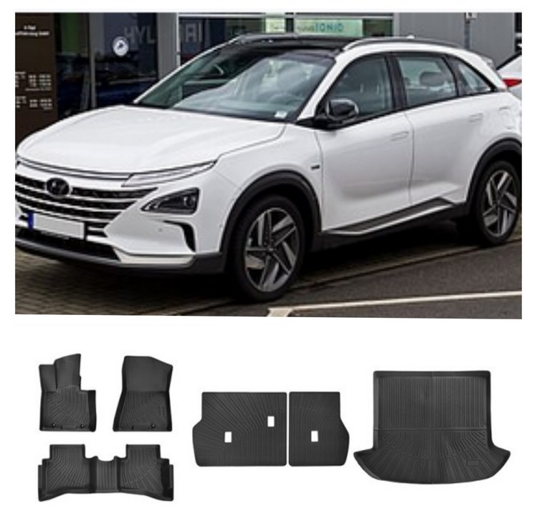 제너텍 현대 넥쏘 Nexo 5인승 2018년 가솔린 자동차 매트 TPE 발매트 카매트 바닥매트앞뒤 3P 트렁크매트 3P 재고확보 빠른발송