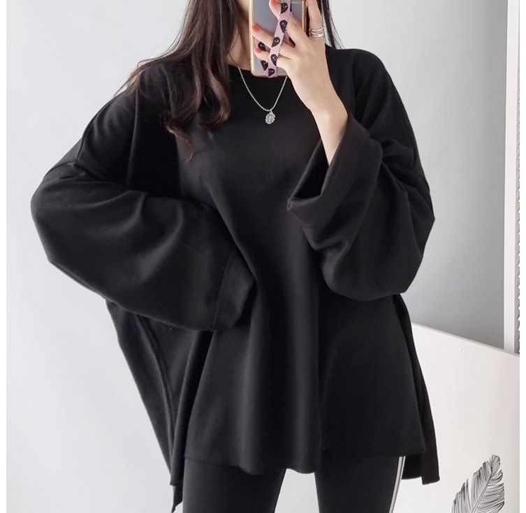 탱탱언발박스티 빅사이즈 오버핏 롱티 라운드 무지티 긴팔티 봄 신상 가을 오버사이즈 루즈핏 임부복 체형커버 여유핏