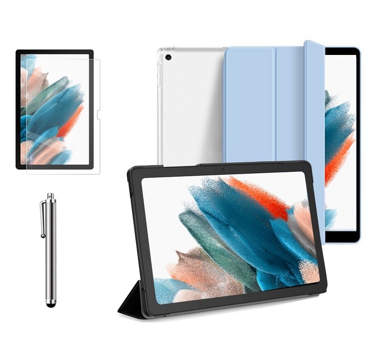 갤럭시탭A8 10.5인치 호환 플립 케이스 북커버 스탠드액정필름터치펜 SMX200N X205N 케이스나라