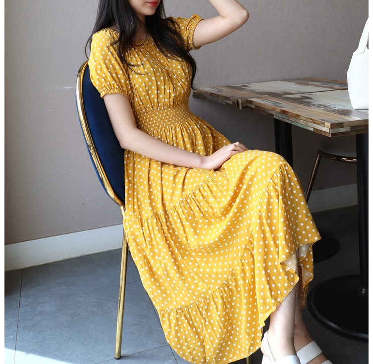 메리앤유 레이온소재 큐티한 퍼프소매 스모크밴딩 여름원피스 메리앤유 레이온소재 큐티한 퍼프소매 스모크밴딩 여름원피스