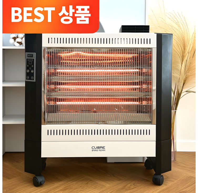 NEW 까르페 2 in 1 전기히터 PRO 원적외선 3D 입체난방 대형 카본히터무선리모컨 증정, CH33F, 화이트블랙 NEW 까르페 2 in 1 전기히터 PRO 원적외선 3D 입체난방 대형 카본히터무선리모컨 증정, CH33F, 화이트블랙