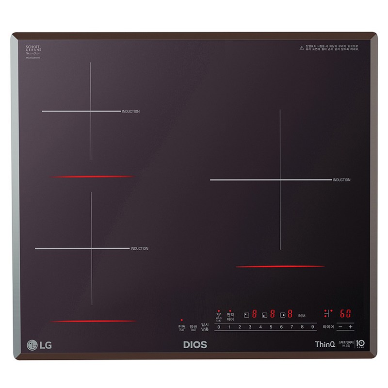 LG전자 DIOS 인덕션 전기레인지 빌트인 3구, 방문설치, BEI3MQT 1