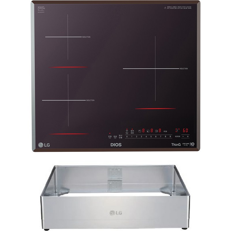 LG전자 DIOS 인덕션 전기레인지 프리스탠딩 15cm 3구, 방문설치, BEI3MQTA 1