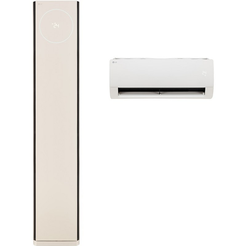 LG전자 58.5㎡(17.7평) + 18.7㎡(5.7평) 휘센 오브제컬렉션 2 in 1 타워에어컨 디럭스 매립배관형 FQ18DDTBA2M 방문설치 1