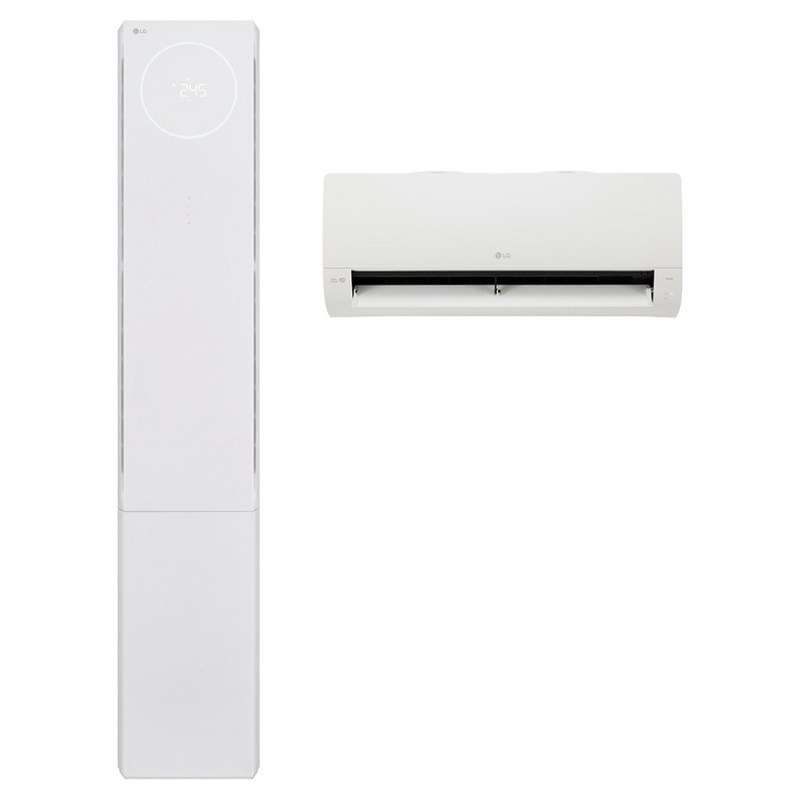 LG전자 인버터 74.5㎡(22.6평) + 18.7㎡(5.7평) 휘센 오브제컬렉션 뷰2 2시리즈 2 in 1 에어컨 실내기 FQ22FU2EA2 방문설치, 일반배관형 1