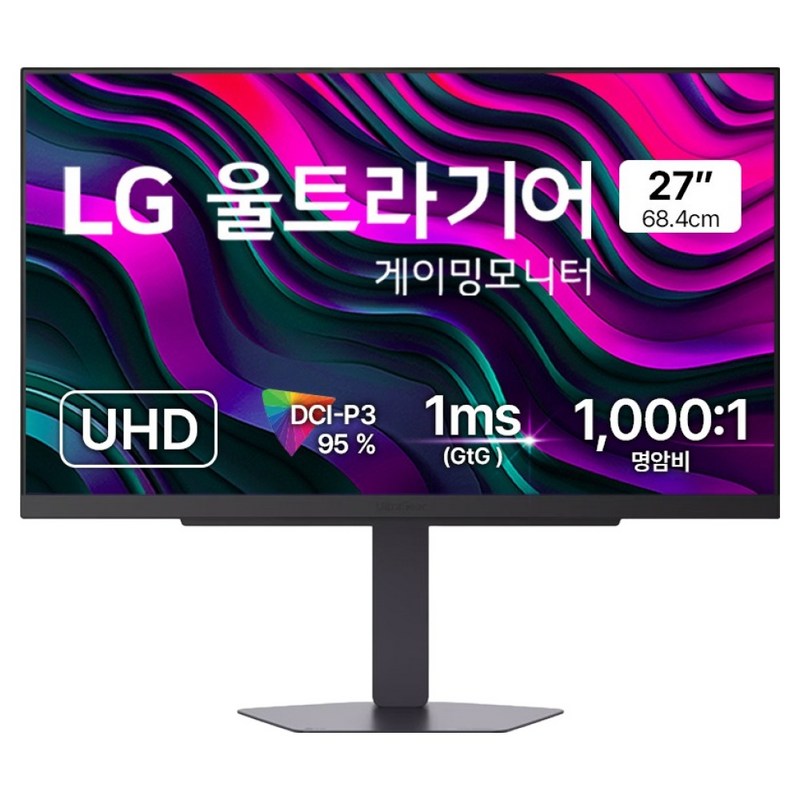 LG전자 4K UHD 울트라기어 게이밍 모니터, 68.4cm, 27G810A 1