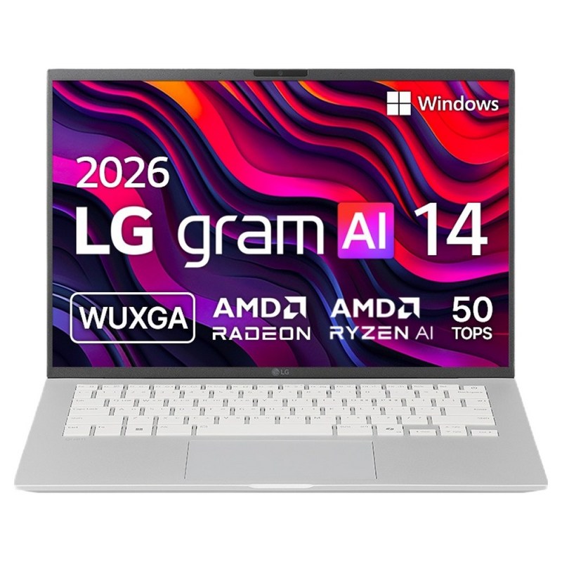 LG전자 2026 그램 AI 14 라이젠 AI 400 시리즈, 에센스 실버, 256GB, 16GB, WIN11 Home, 14Z95U-GS5CK 1