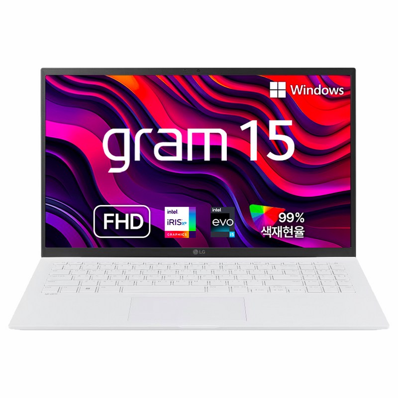 LG전자 2023 그램15 코어i5 인텔 13세대, 스노우 화이트, 256GB, 16GB, WIN11 Home, 15Z90RU-GAOWK 1