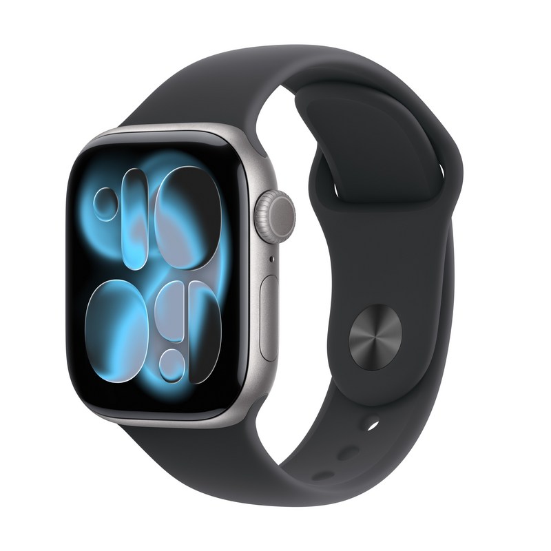 Apple 2025 애플워치 11, 스페이스 그레이, 42mm, GPS, 알루미늄,스페이스 그레이/블랙 스포츠 밴드, M/L 1