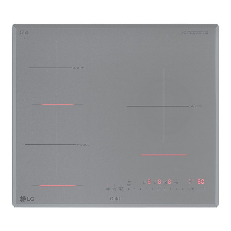 LG 디오스 오브제컬렉션 인덕션3구 전기레인지 클리어트랜스 글라스 방문설치, BEI3CSQ, 빌트인 1
