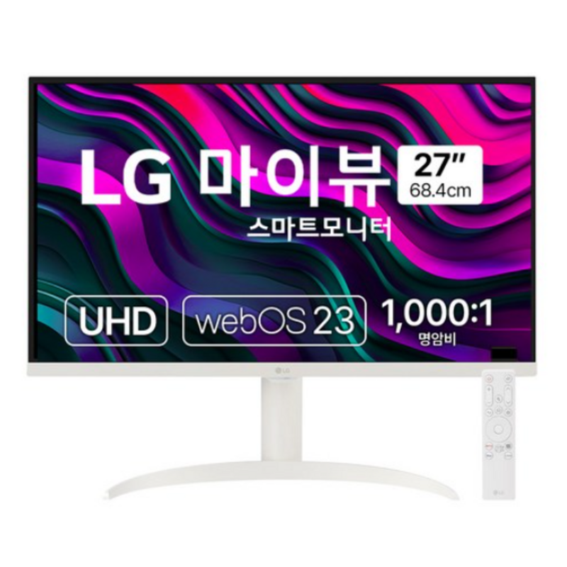 LG전자 4K UHD MyView 스마트 모니터 방문설치, 68.4cm, 27SR75U 1