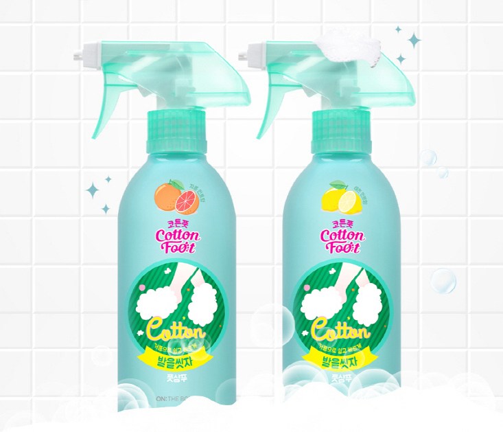 온더바디 코튼풋 발을 씻자 풋샴푸 자몽민트향, 385ml, 5개 - thumb image