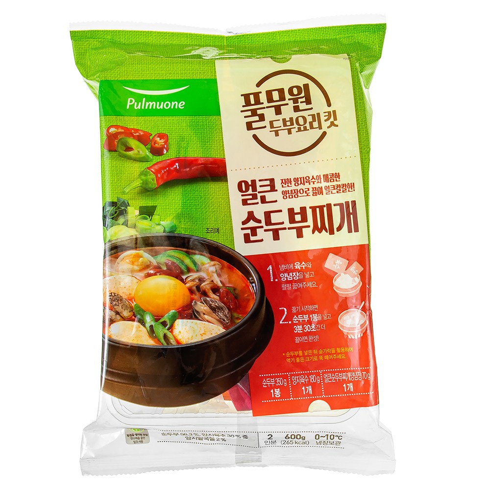 풀무원 얼큰 순두부찌개 킷, 1개, 600g - thumb image