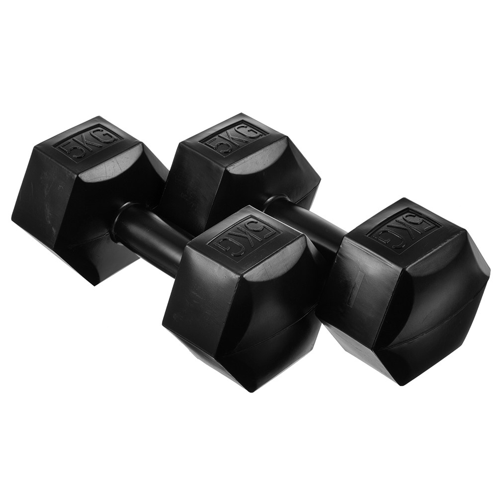 코멧 스포츠 육각 덤벨 아령 블랙, 5kg, 2개입 - thumb image