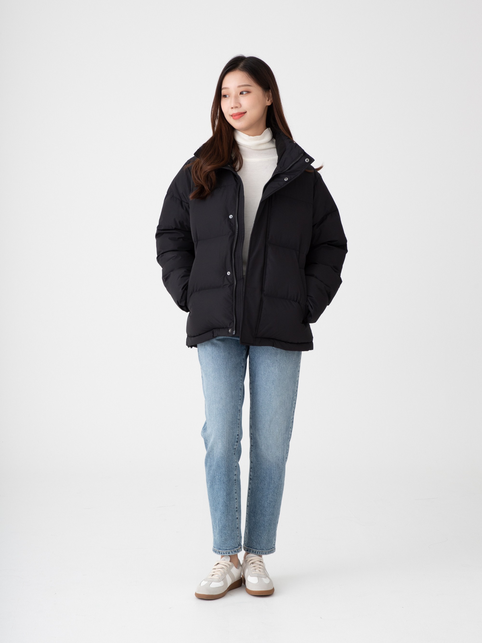 캐럿 남여공용 숏 패딩 자켓 - thumb image