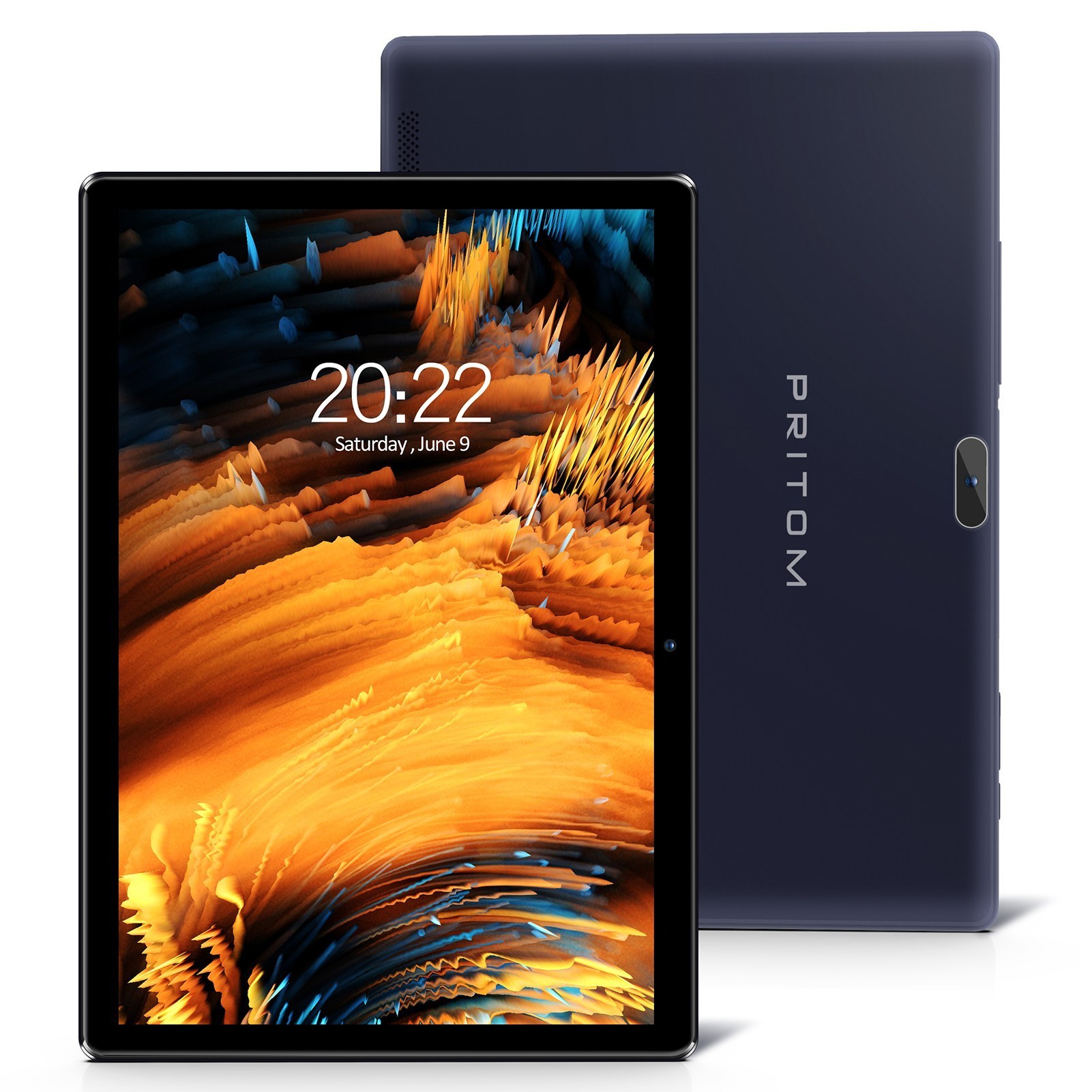 PRITOM 태블릿PC 안드로이드 태블릿 64GB (메모리 카드로 확장 512G 가), 검정 Black - thumb image