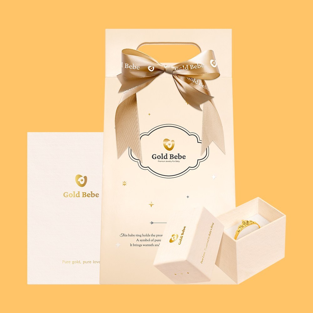 골드베베 24K 순금 돌반지 아기 첫돌 백일반지 돌잔치 돌선물 0.5g 1g 1.875g 3.75g - thumb image