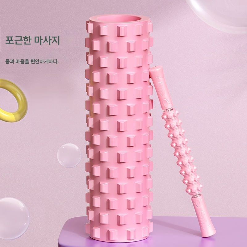 33cm 늑대 이빨 스틱 중공 요가 기둥 EVA 폼축 근육 이완 마사지 스틱 필라테스 기둥 로고, 색깔2 - thumb image