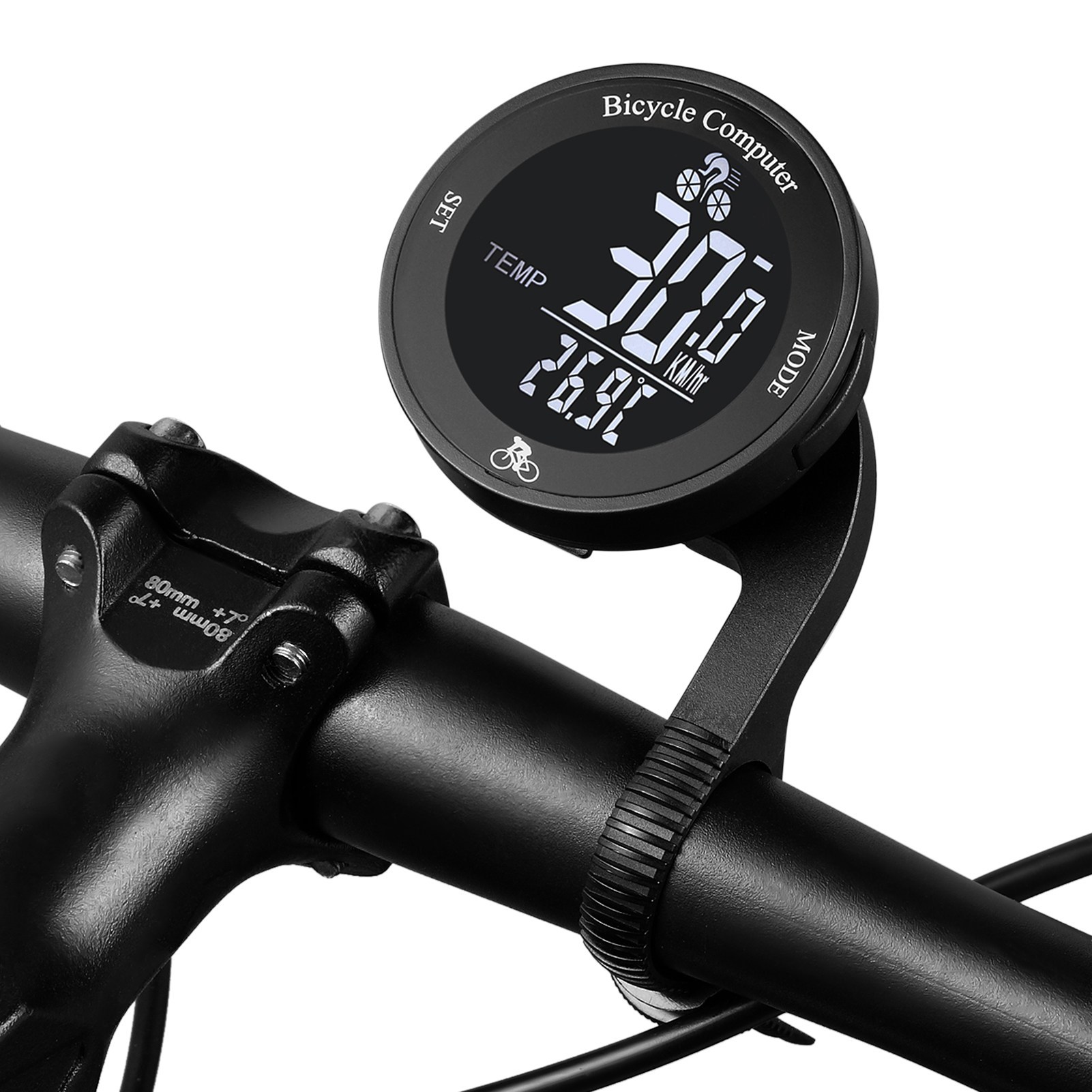 Lixada 무선 GPS 자전거 속도계, 블랙, 1개 - L