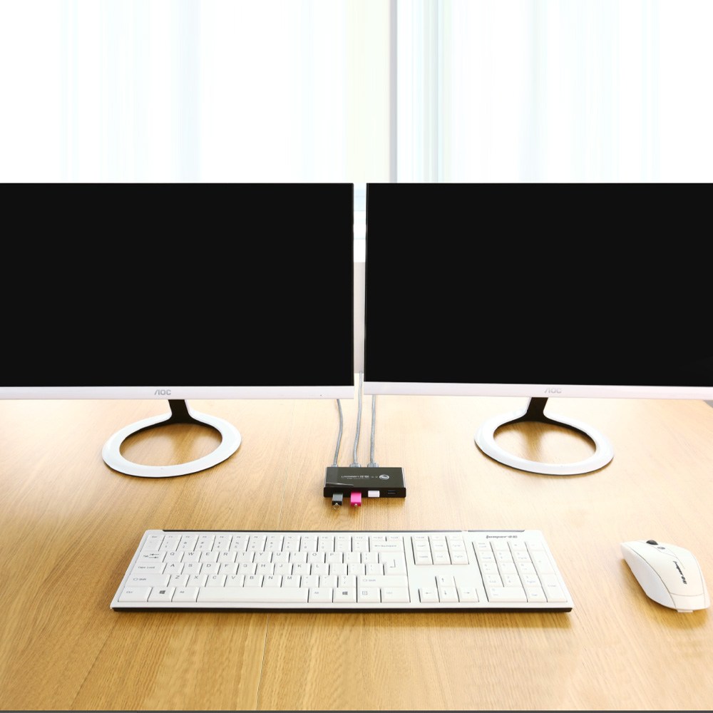 유그린 USB3.0 KVM 스위치 4포트 멀티허브, US216-30768 - thumb image