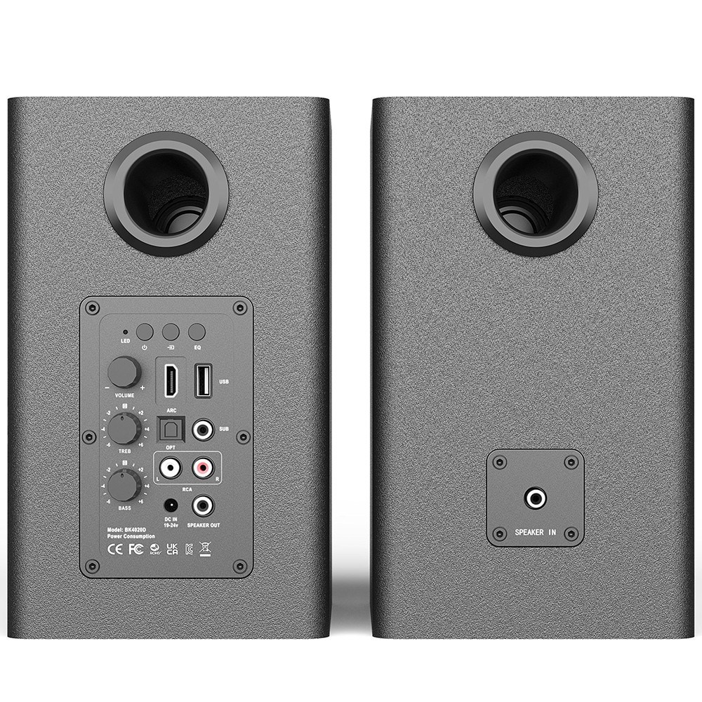 SAUNGYU 2채널 Hi-Fi 100W 고출력 블루투스 북쉘프 스피커, BK4020D, A블랙 - thumb image