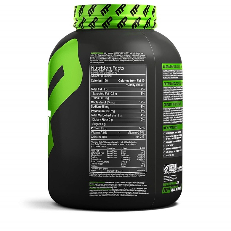 머슬팜 컴뱃 울트라 웨이 프로틴 파우더 드링크 믹스 단백질 보충제 바닐라, 2.269kg, 1개 - thumb image